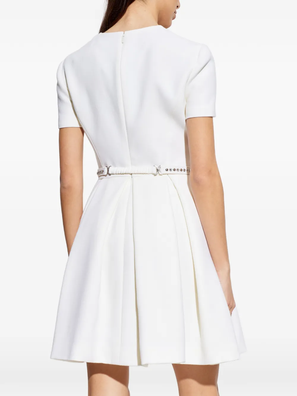 Versace Mini-jurk met logodetail Wit