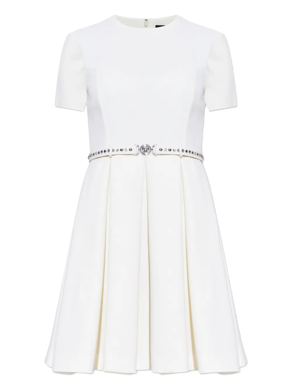 Versace logo-detail mini dress - Bianco