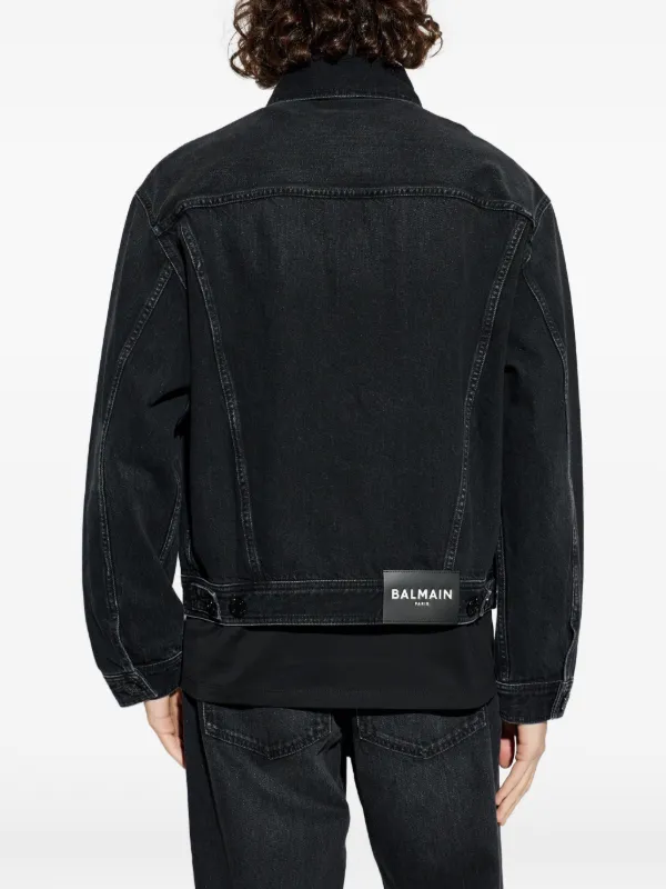 Balmain デニムジャケット | ブラック | FARFETCH JP