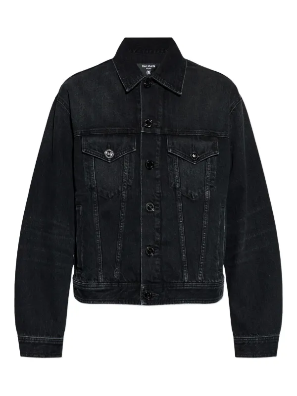 Balmain デニムジャケット | ブラック | FARFETCH JP