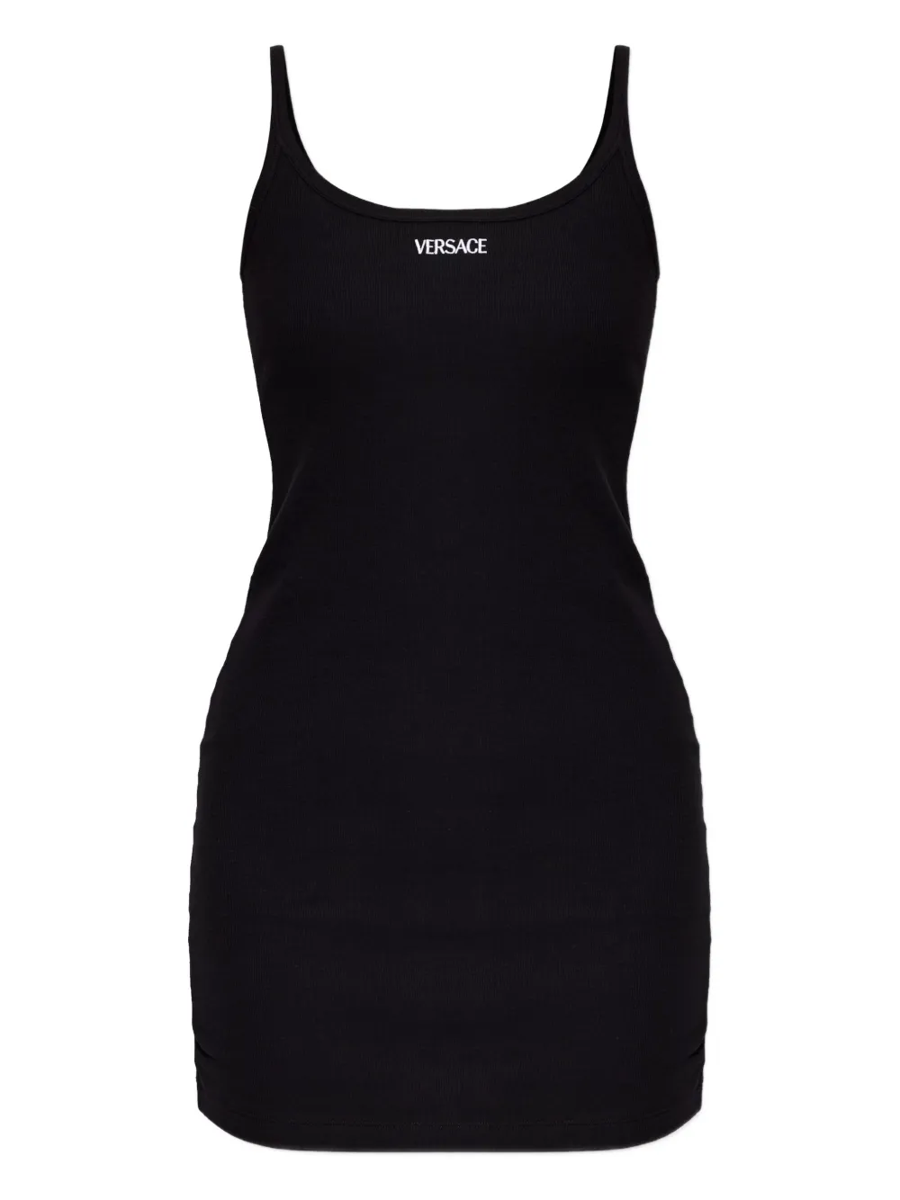 Versace Spaghetti strap logo dress - Nero