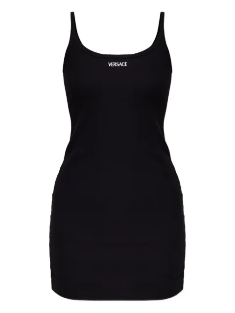 Versace Spaghetti strap logo dress