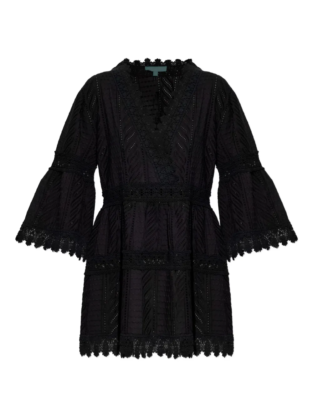 Melissa Odabash lace V-neck mini dress - Black