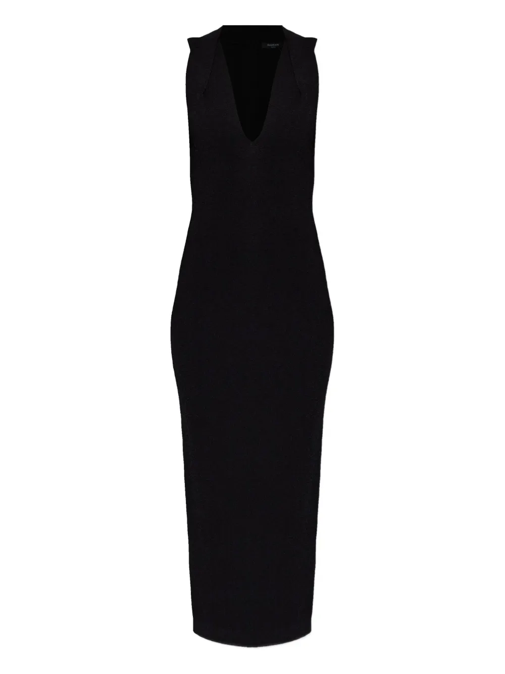 Balmain V-neck zip-up dress - Nero