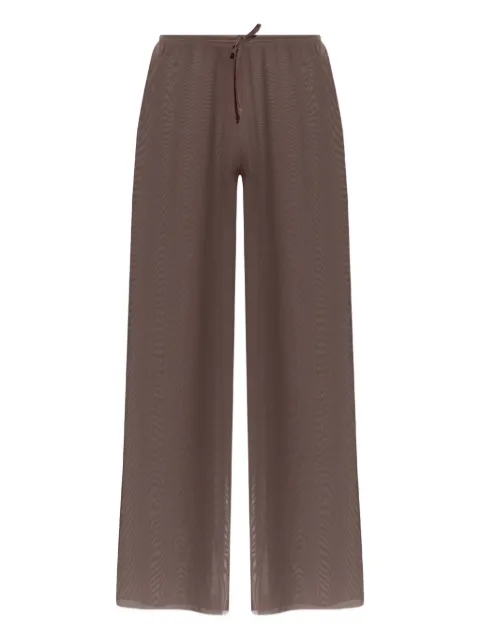 Bond-eye drawstring-fastening trousers