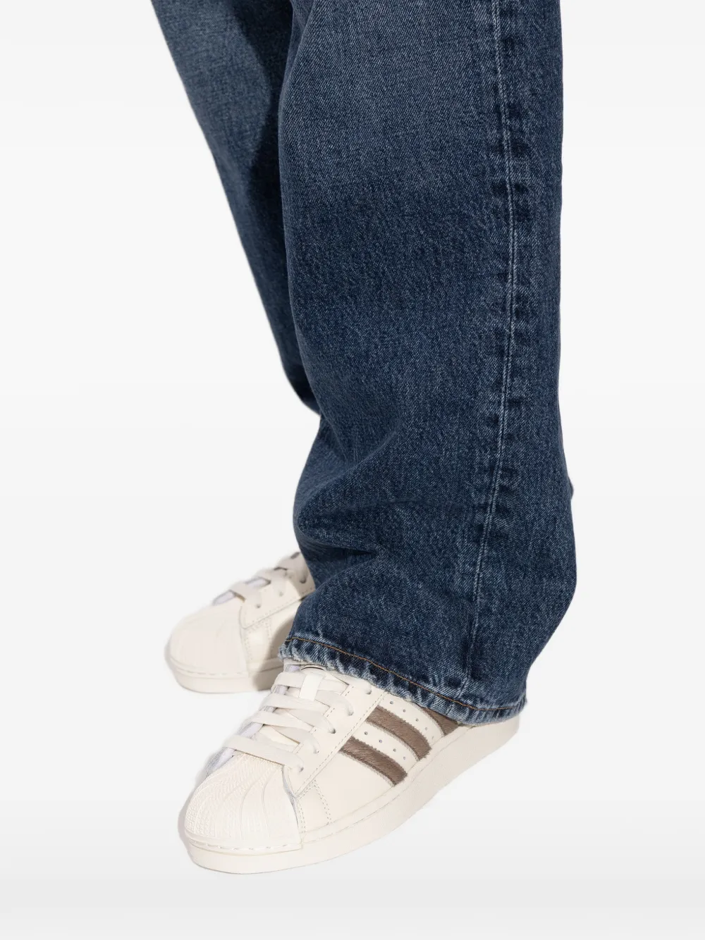 adidas Superstar II striped sneakers Beige