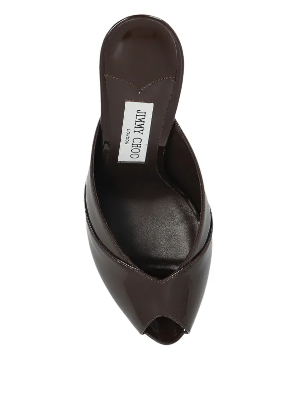 Jimmy Choo Brigitte Mule Leather Sandals | Brown | FARFETCH ZA