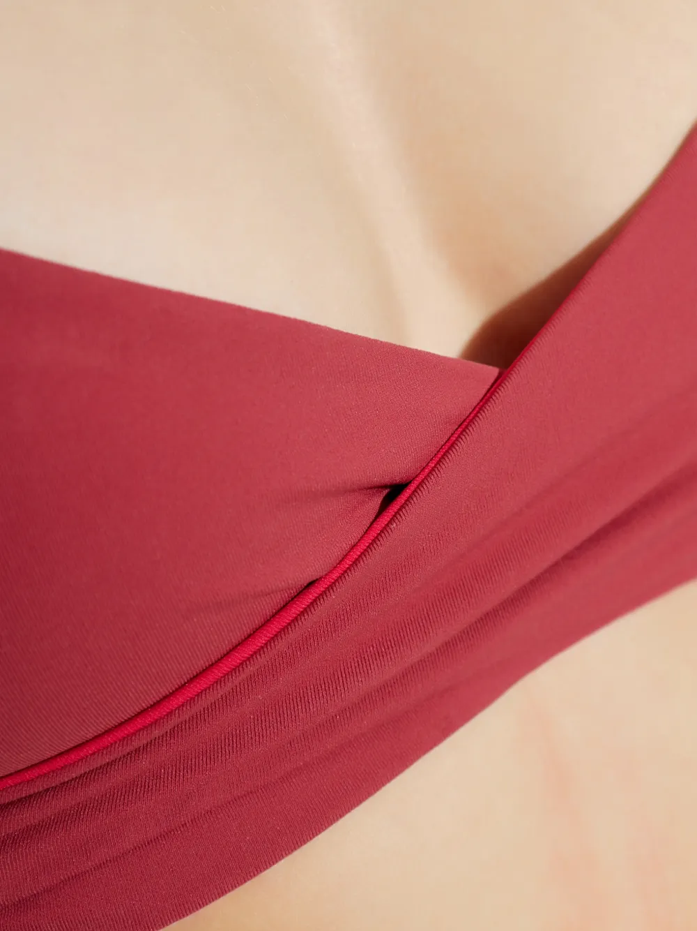  Bond-eye Wrap Bikini Top - Red 