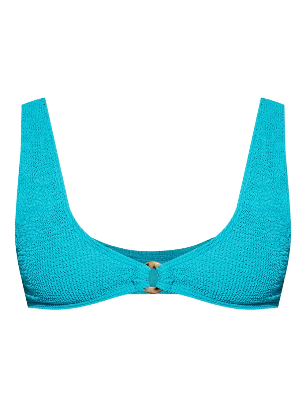 Bond-eye Ring Scout textured bikini top - Blau