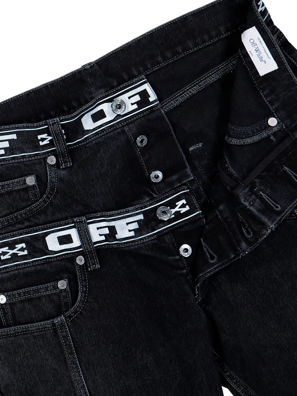 Off-White Skate jeans met logo Zwart