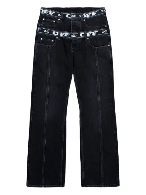 Off-White logo band skate jeans