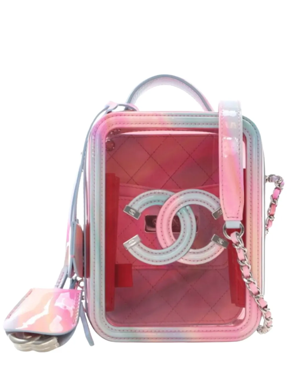 CHANEL Pre-Owned Borsa a tracolla Filigree Vertical Vanity Case in PVC multicolore 2019