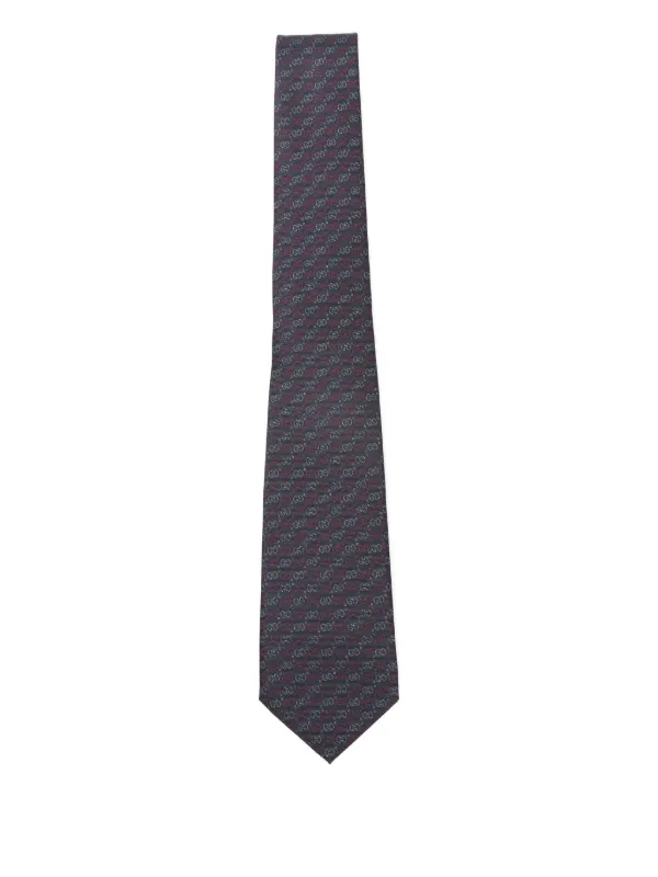 Gucci GG Silk Jacquard Tie in Blue