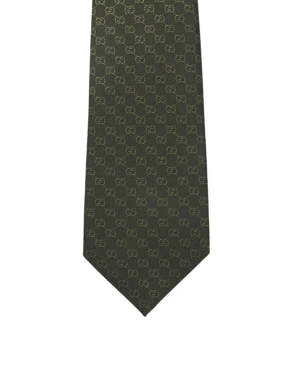  Gucci Monogram Tie - Green 