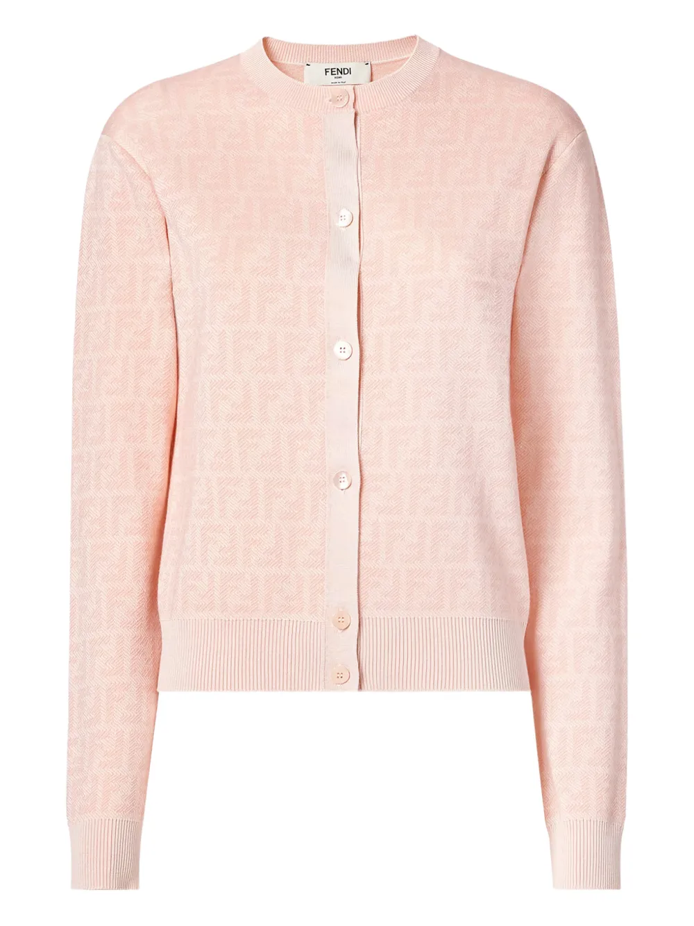 FENDI patterned buttoned cardigan - Rosa