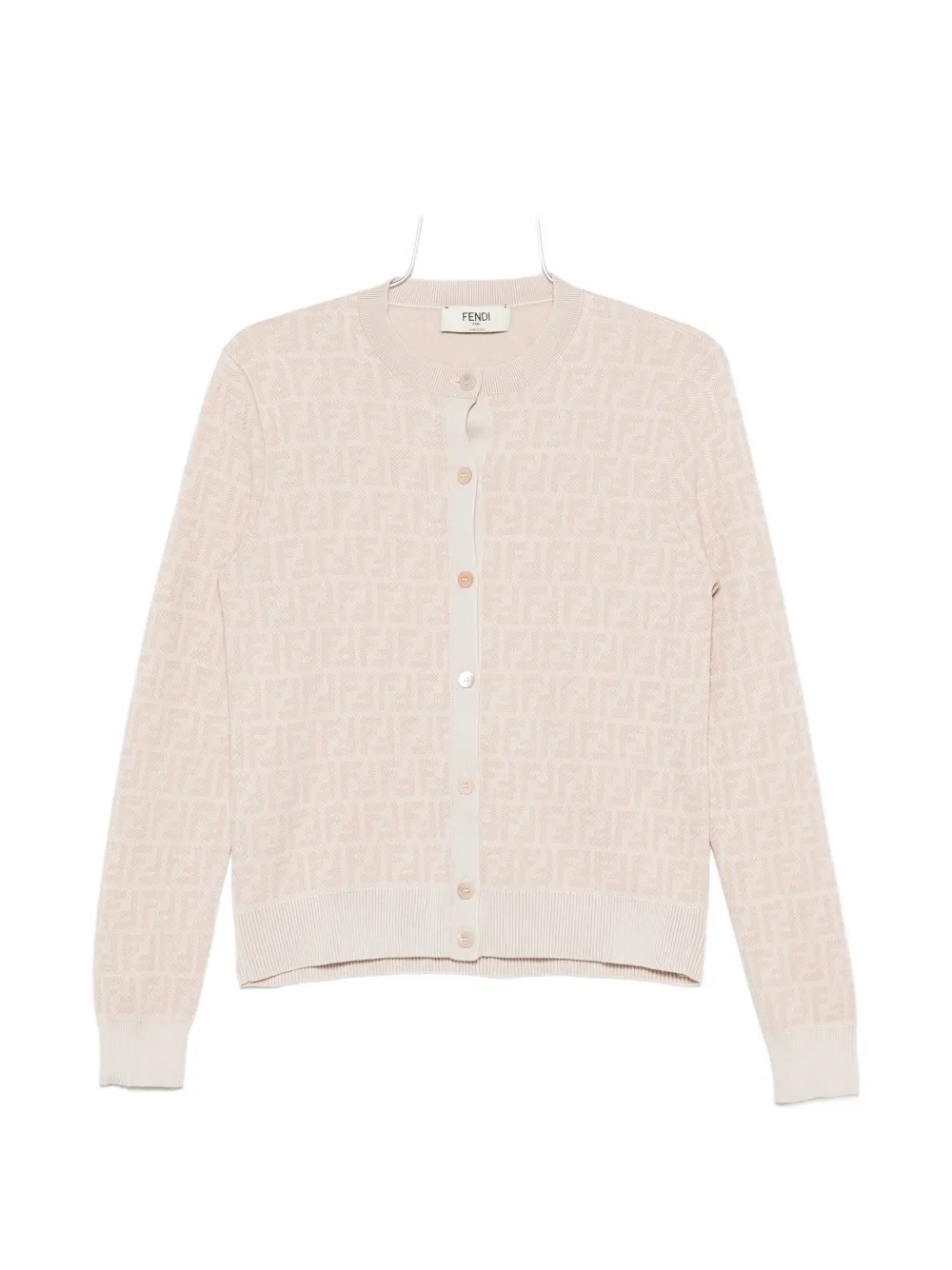 FENDI patterned buttoned cardigan - Rosa