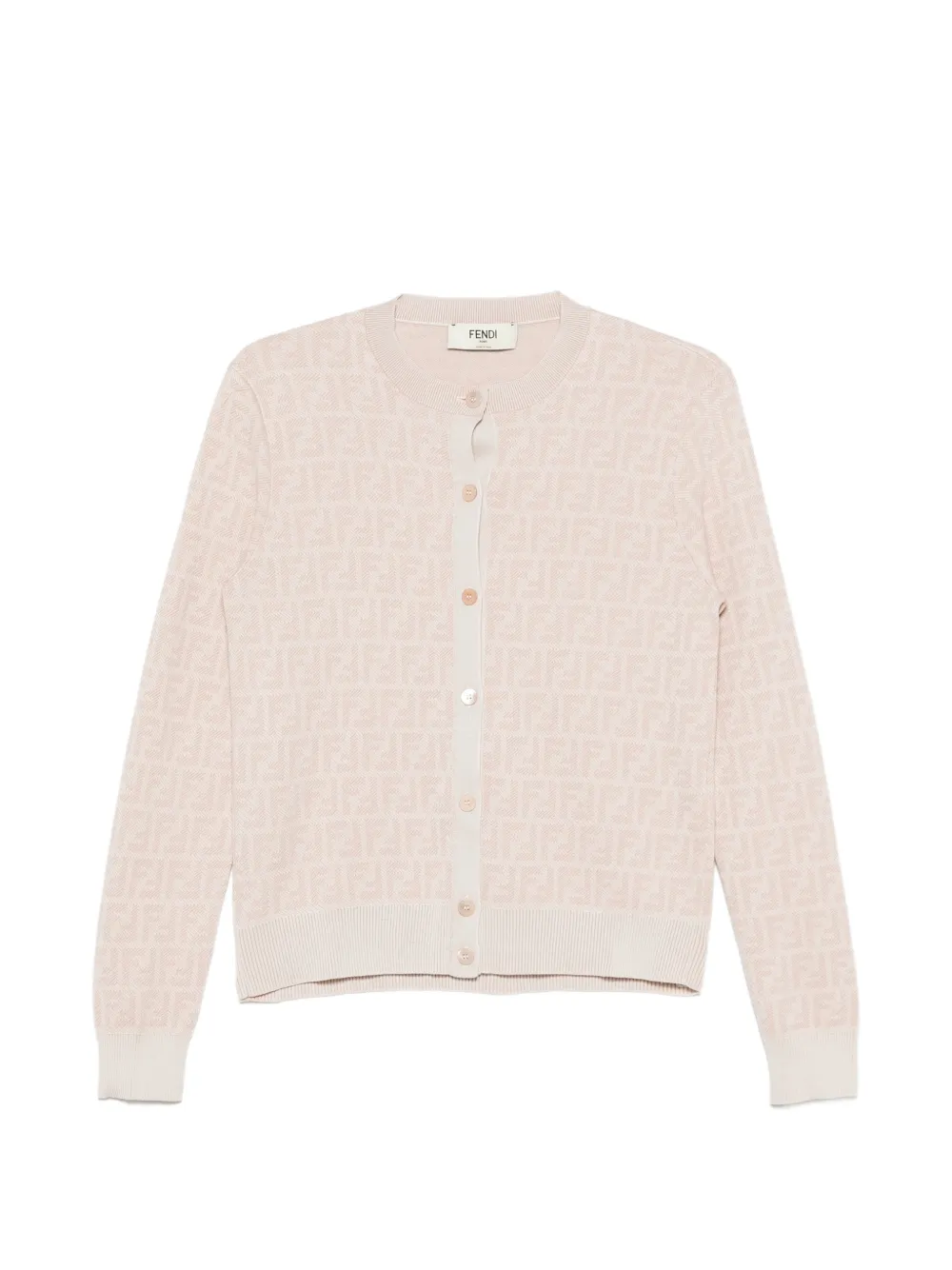 FENDI patterned buttoned cardigan - Rosa