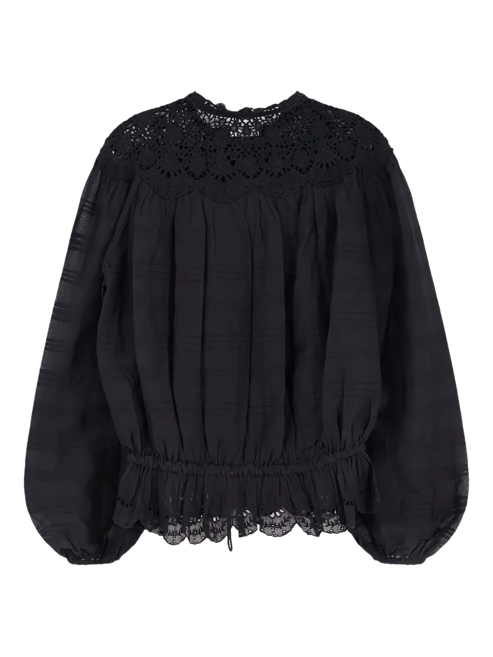 MARANT ÉTOILE Polly lace shirt - Zwart