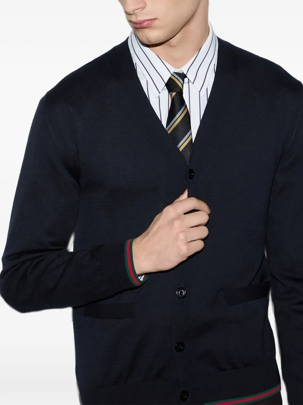 Gucci Vest met V-hals Blauw
