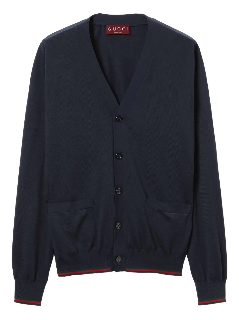 Gucci V-neck long-sleeved cardigan - Blue