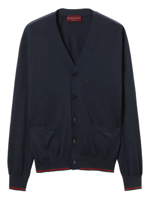 Gucci V-neck long-sleeved cardigan
