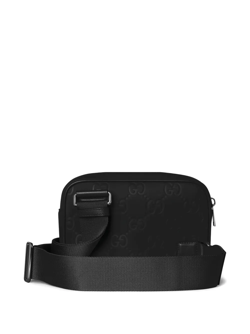 Gucci logo-embossed shoulder bag - Zwart