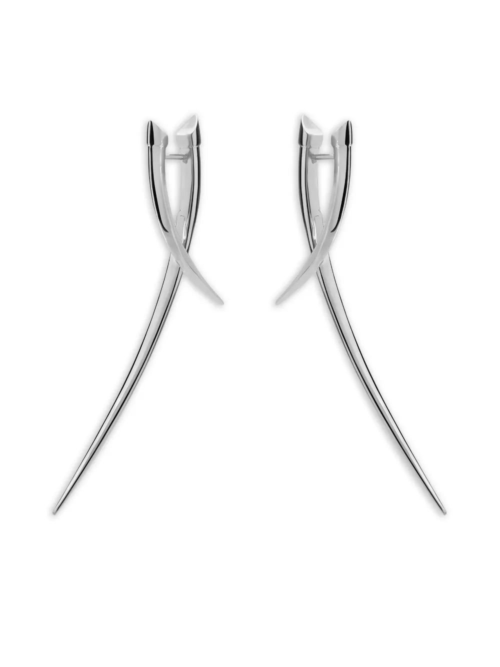 Shaun Leane Sabre Statement crossover earrings - Argento