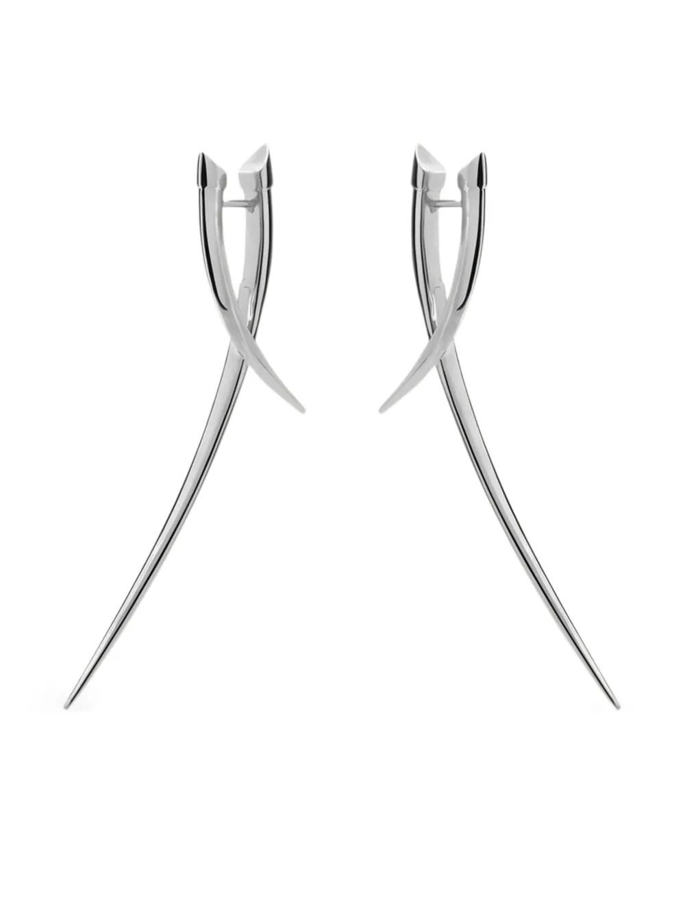 Shaun Leane Sabre Statement crossover earrings - Silber