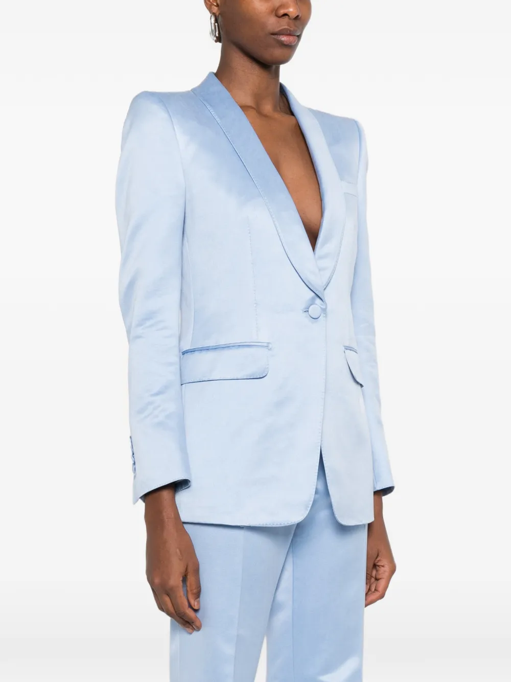  Tom Ford Button Blazer - Blue 