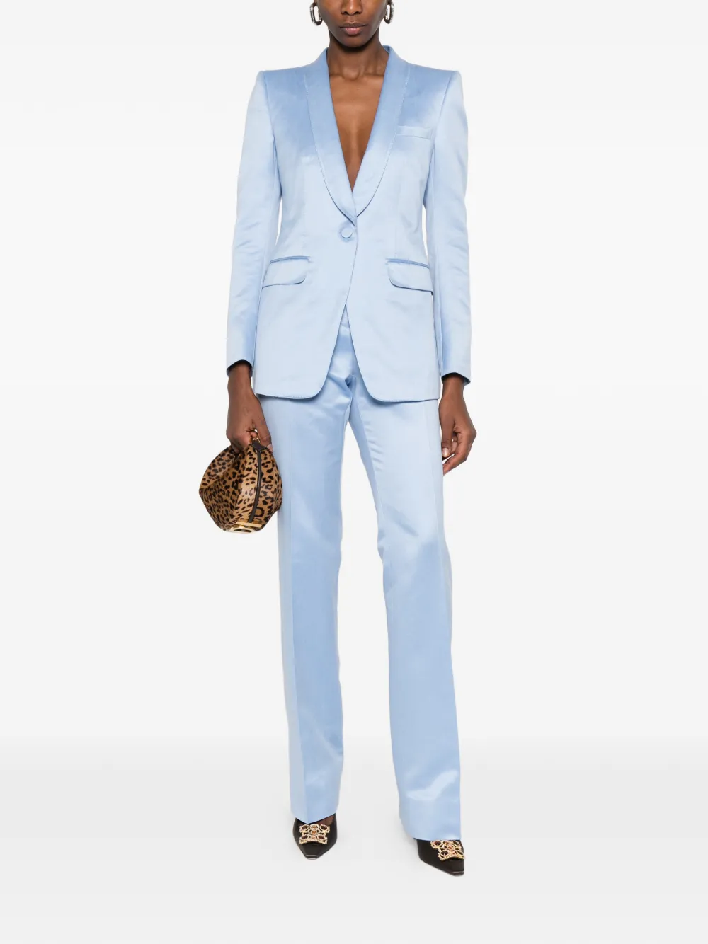 Tom Ford Button Blazer - Blue 