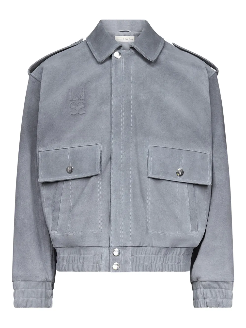 Ludovic de Saint Sernin Robert flap-pocket suede jacket - Grigio