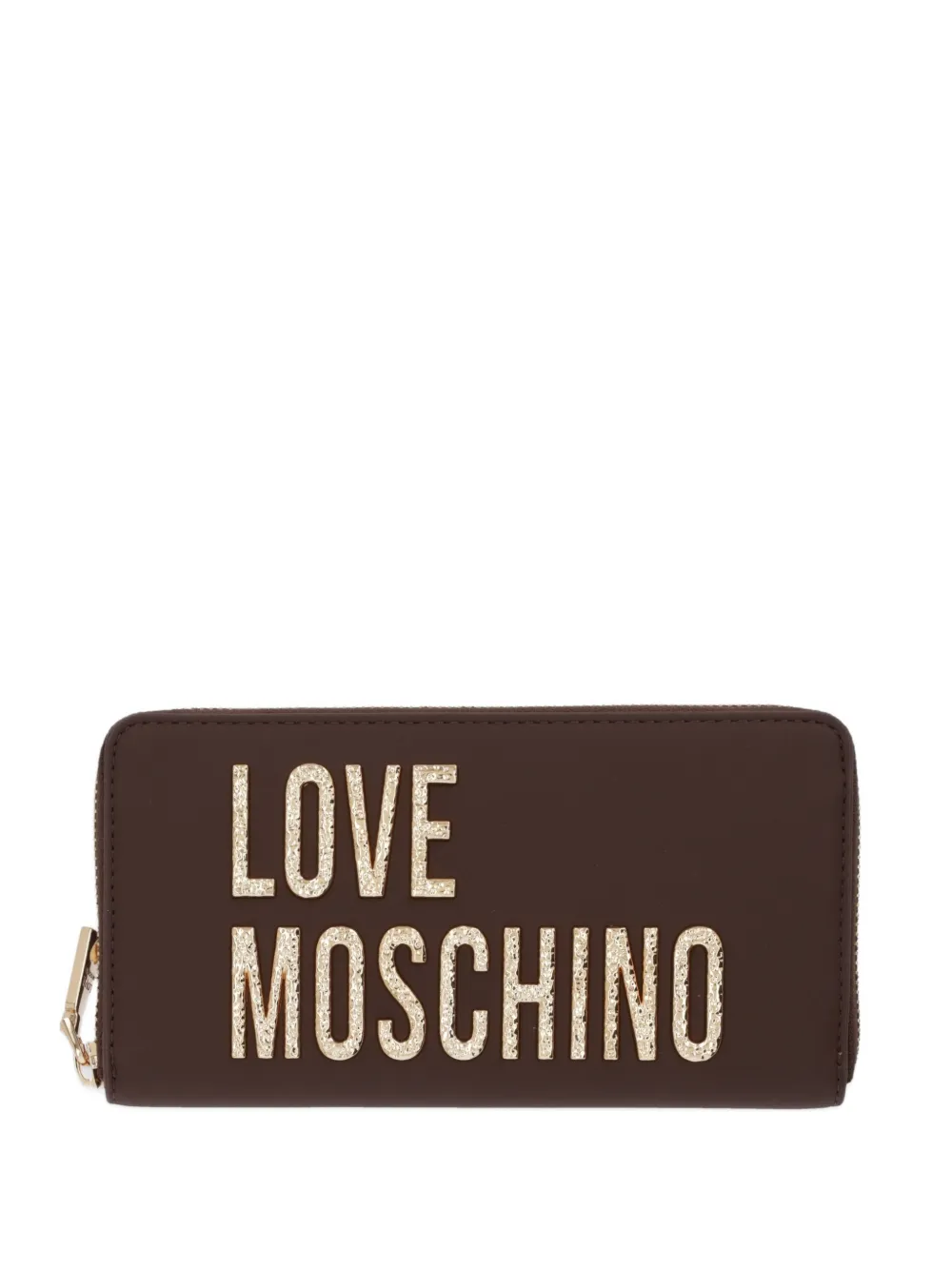 Love Moschino logo-lettering wallet - Marrone