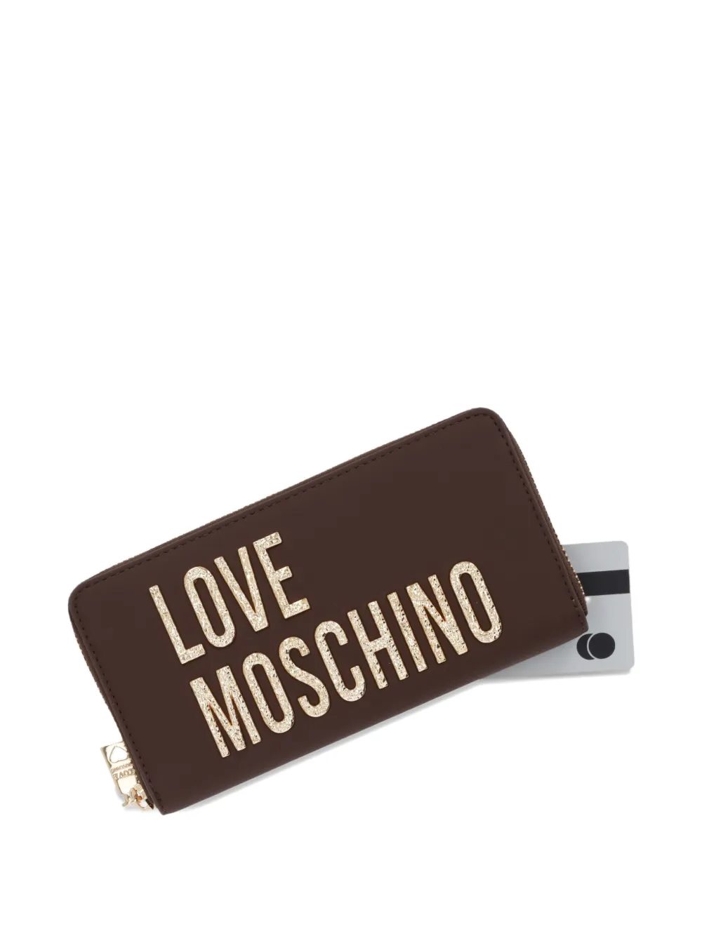  Love Moschino Logo-lettering Wallet - Brown 
