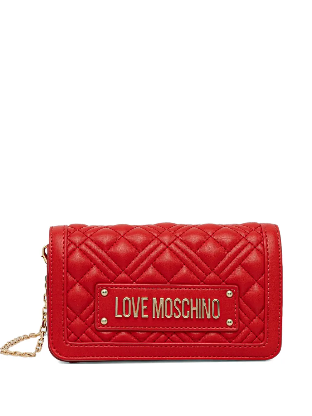 Love Moschino chain-strap shoulder bag - Rosso
