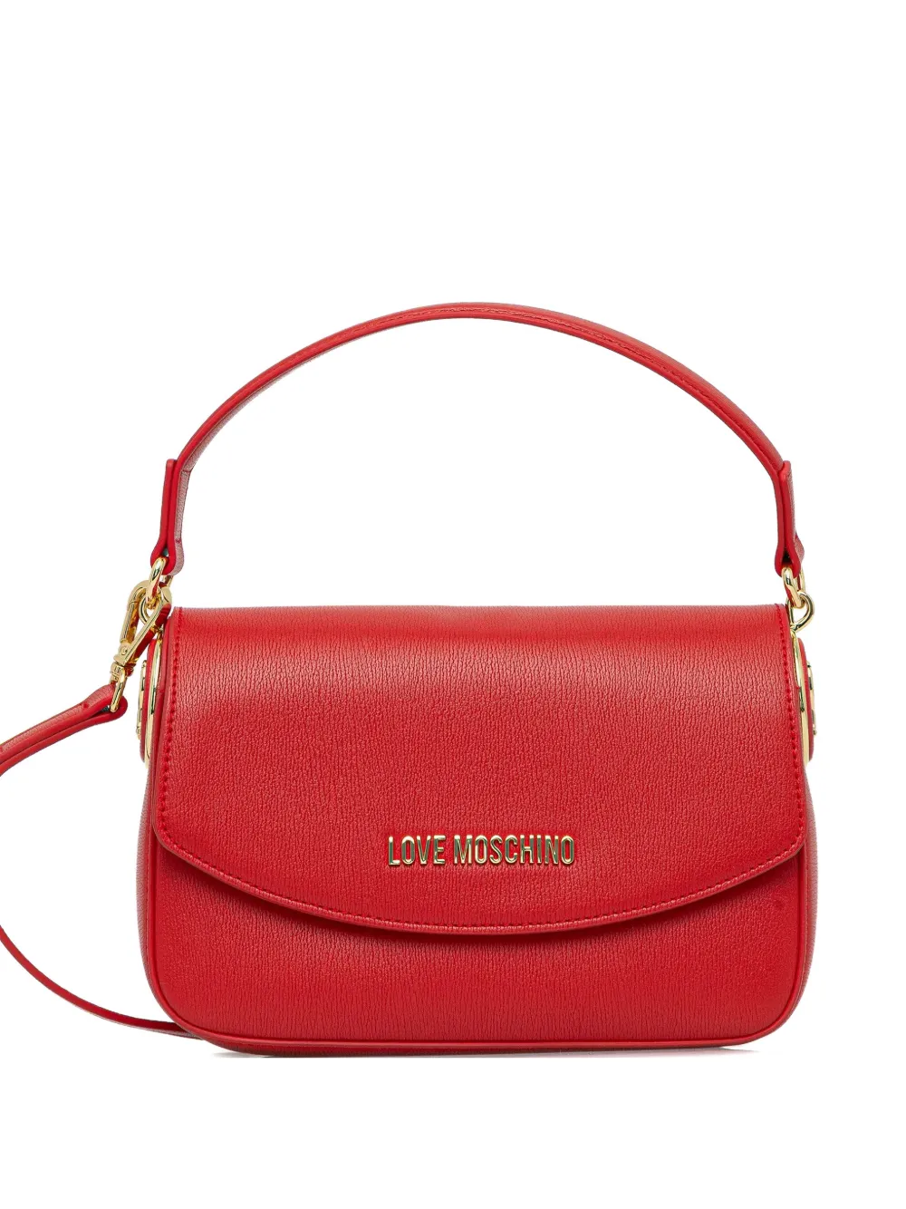 Love Moschino logo-charm cross-body bag - Rosso