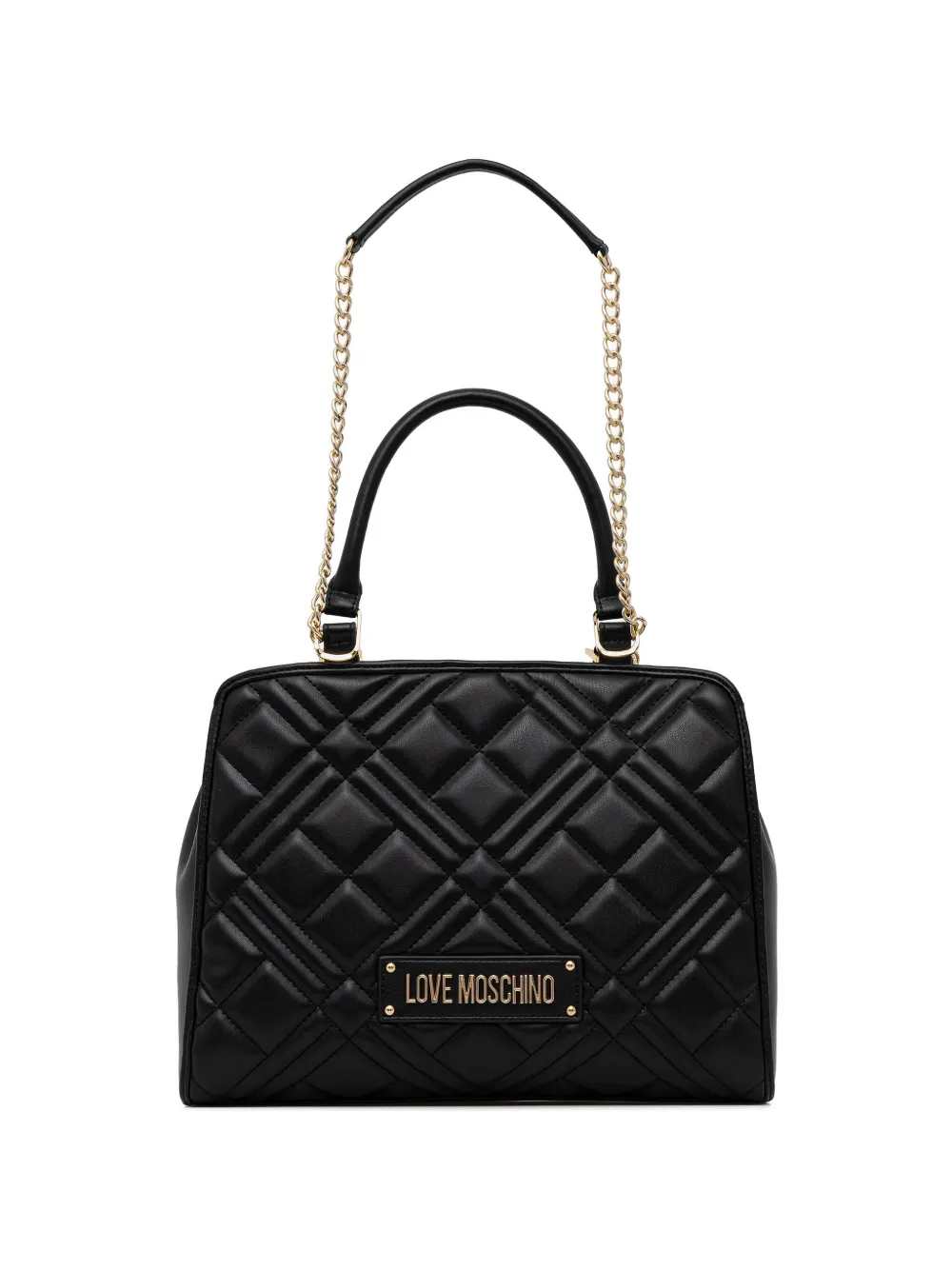 Love Moschino quilted-design logo-plaque tote bag - Nero