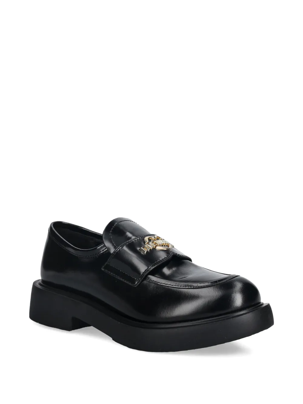 Love Moschino heart-detail loafers Zwart
