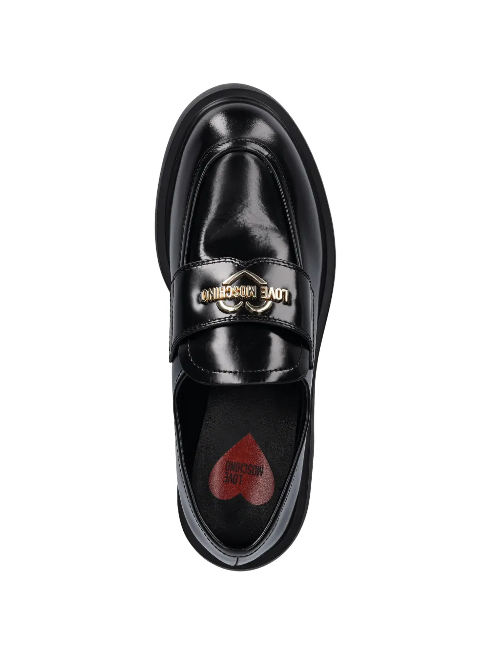 Love Moschino heart-detail loafers Zwart