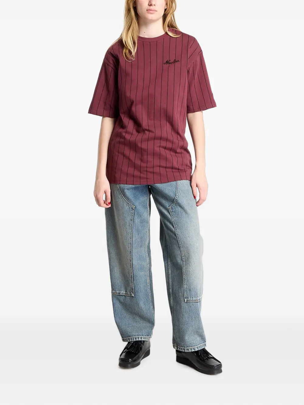 NEW ERA CAP T-shirt met krijtstreep Rood