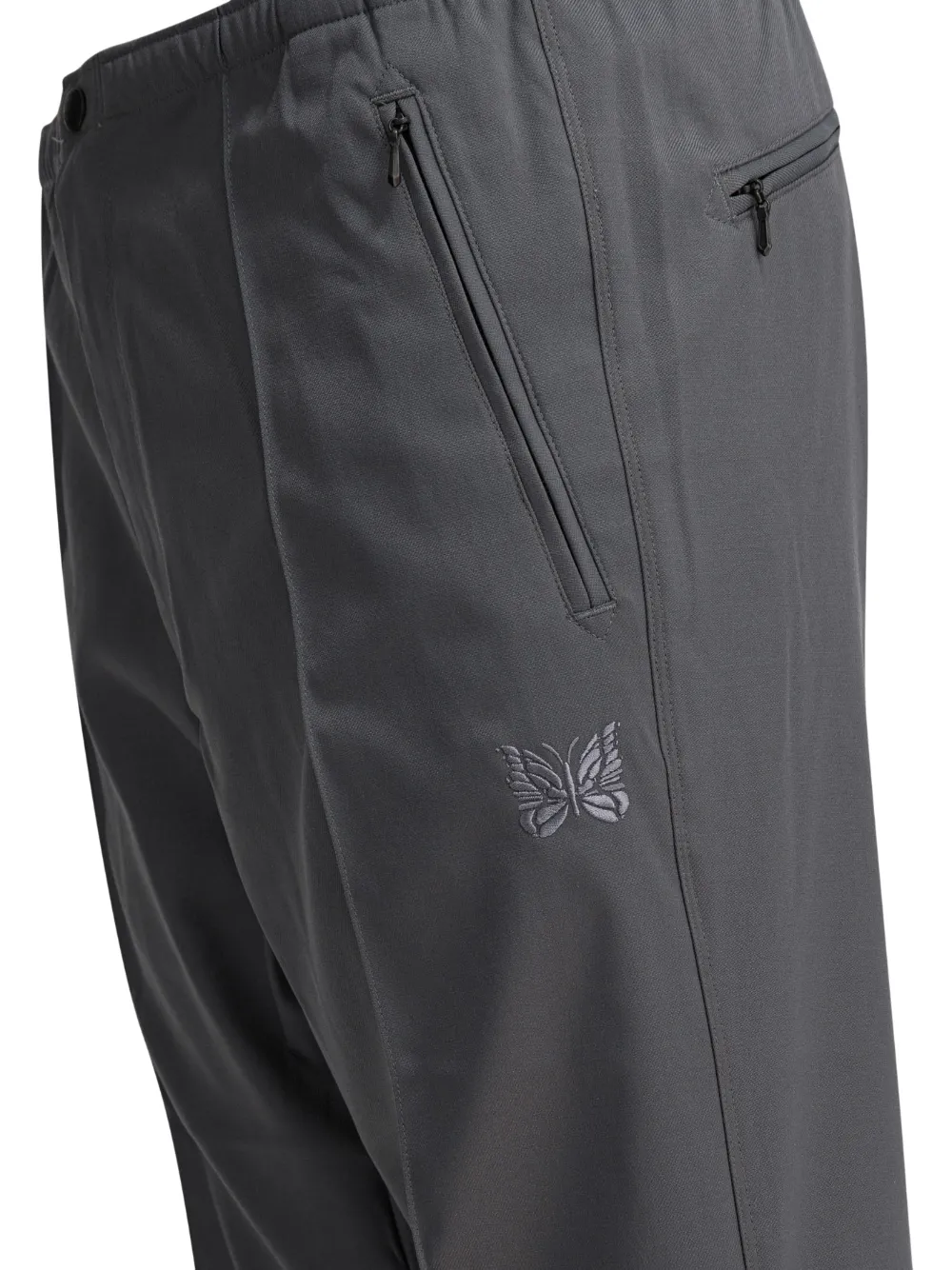 Needles Trainingsbroek met elastische taille met geborduurd logo Grijs