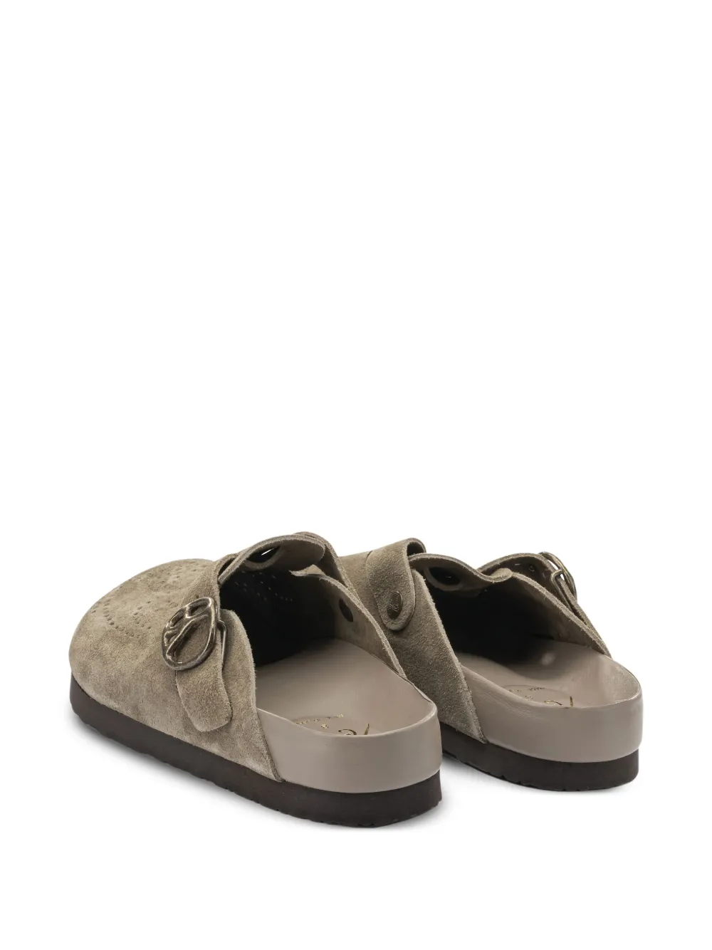 Needles Clog geperforeerde muiltjes Beige