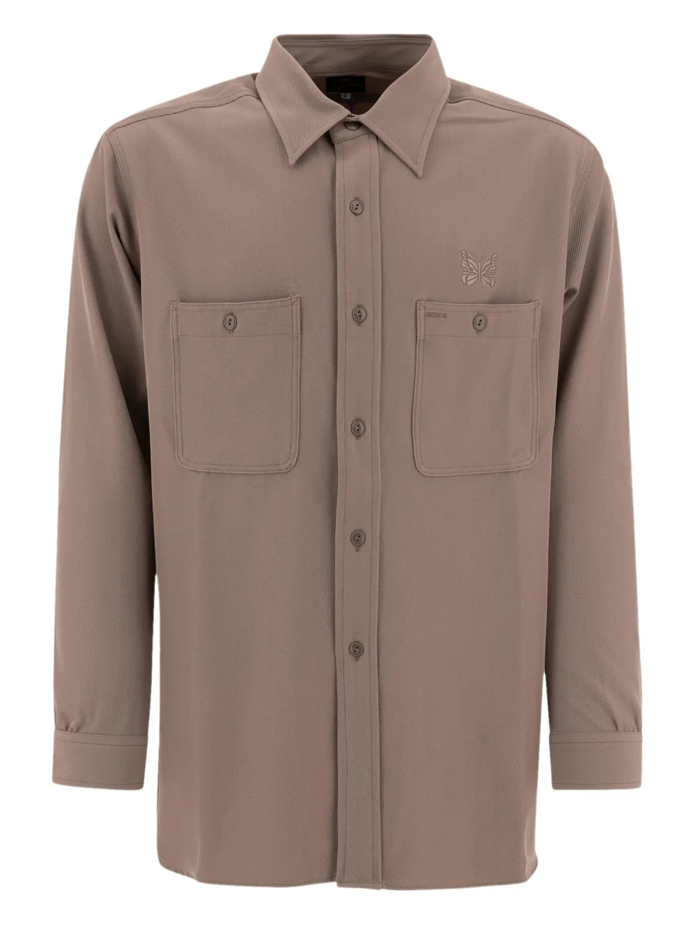Needles chest-pocket shirt - Marrone