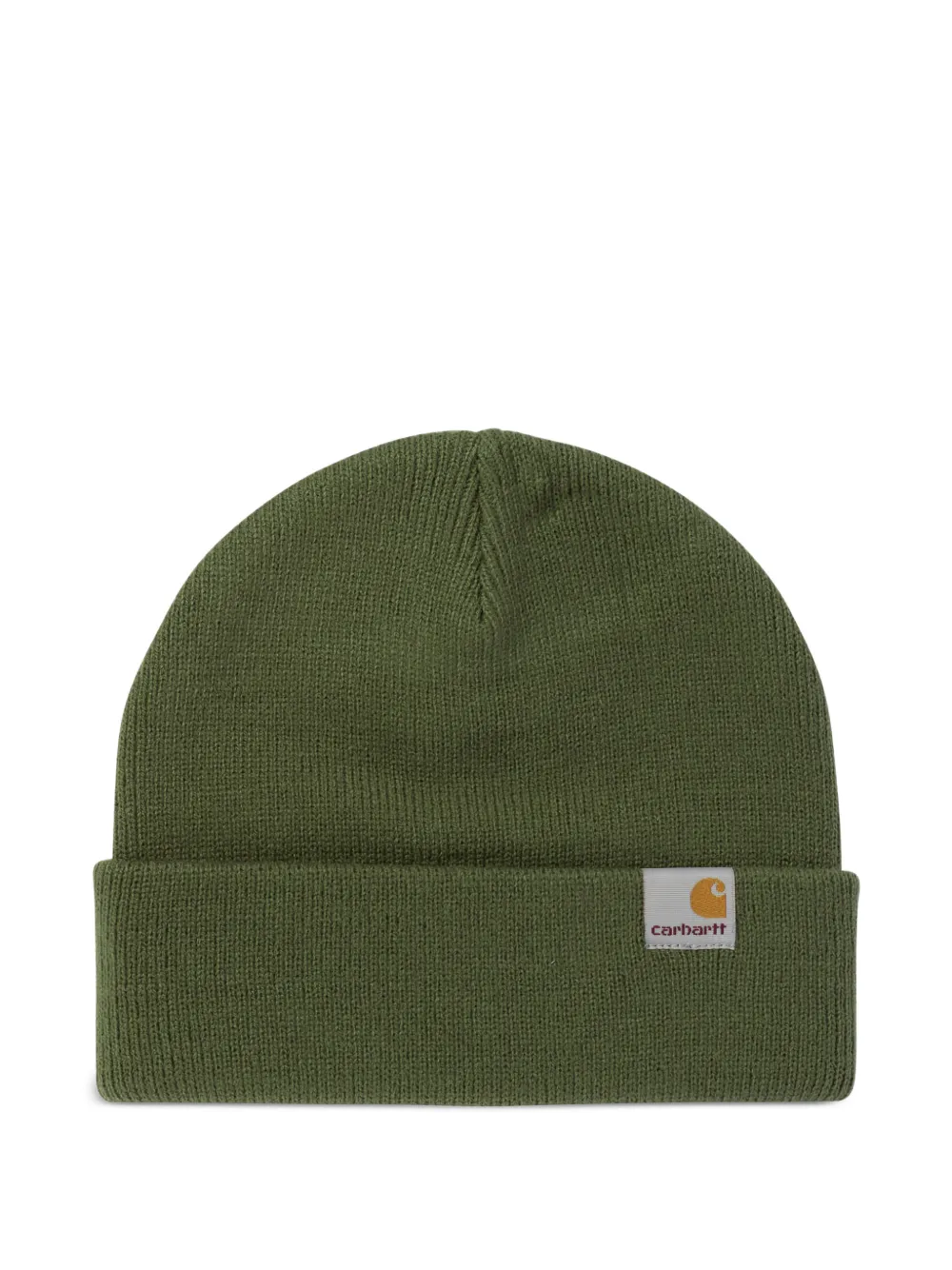 Carhartt WIP Stratus logo-label beanie | Green | Image 1