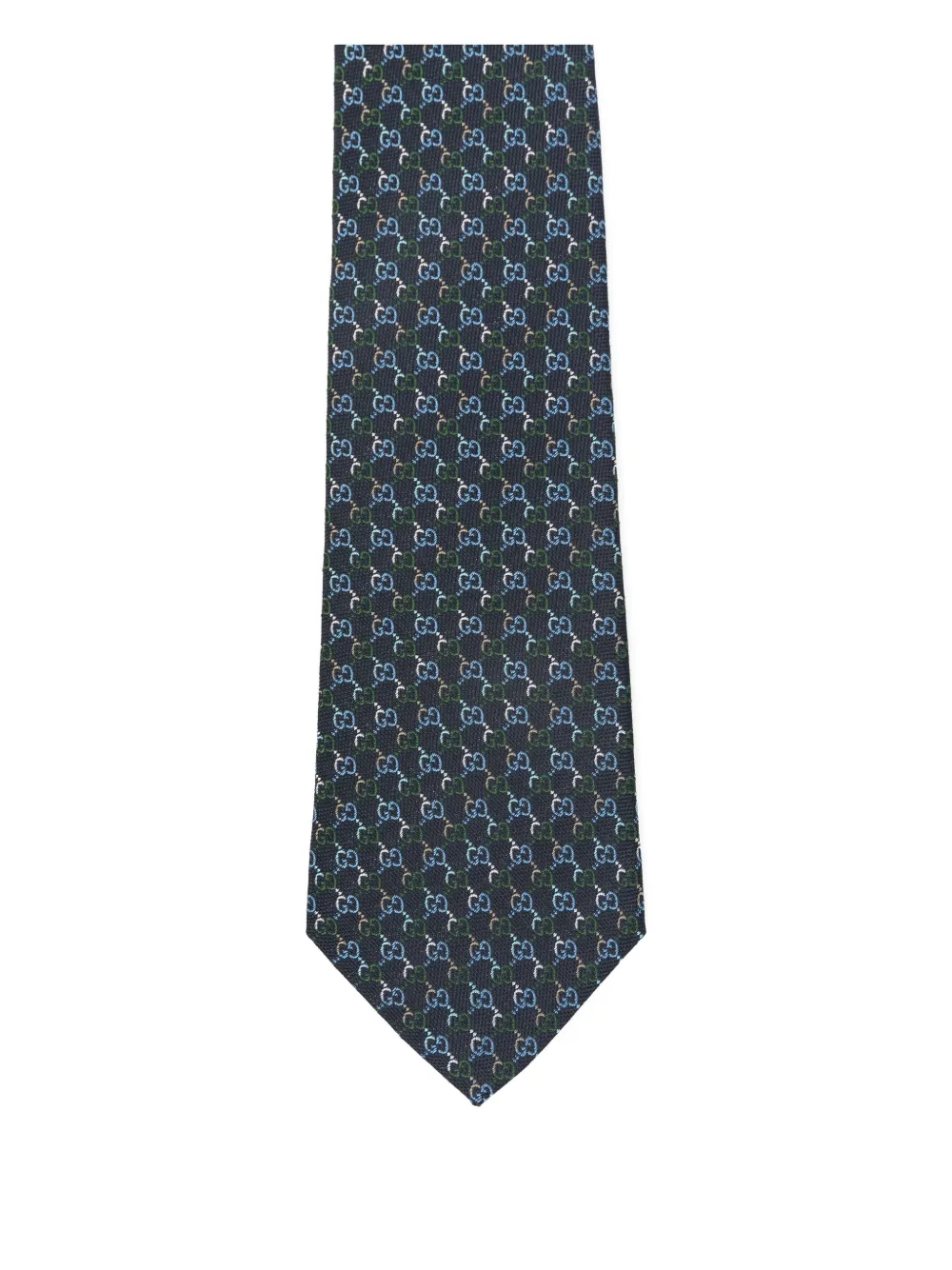 Gucci Monogram Tie - Blue 