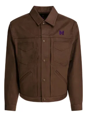 Needles Striped Zip Jacket | Brown | FARFETCH