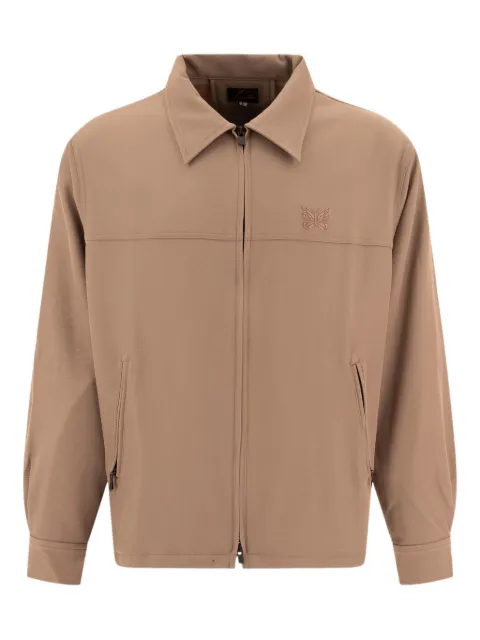 Needles logo-embroidered zip-up jacket