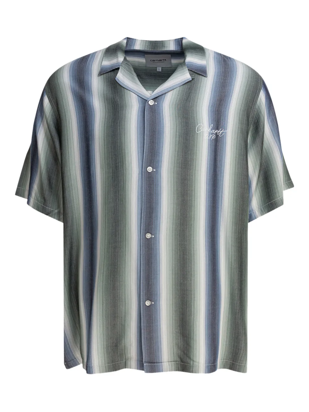Carhartt WIP Dashner striped embroidered-logo shirt - Blu