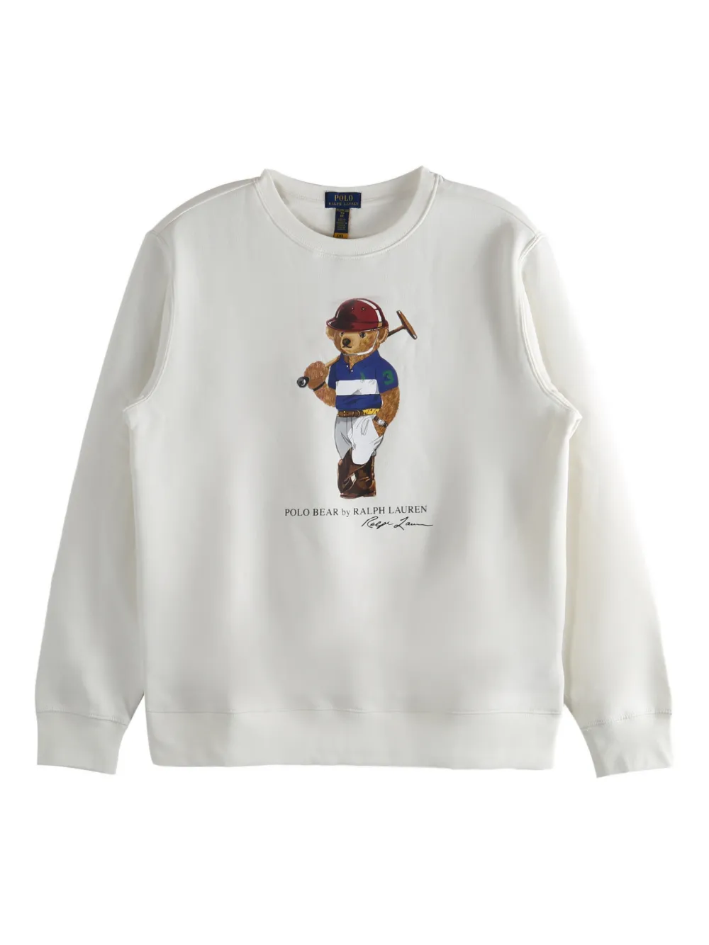 POLO RALPH LAUREN KIDS graphic-print crew-neck sweatshirt - Bianco