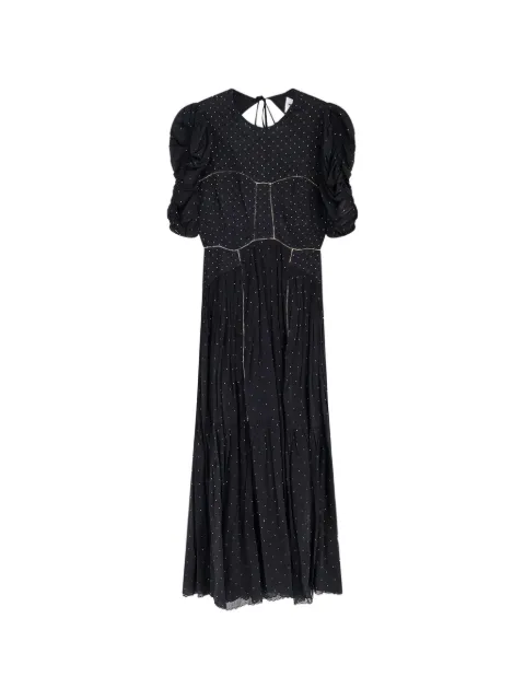 MARANT ÉTOILE dotted tiered midi dress