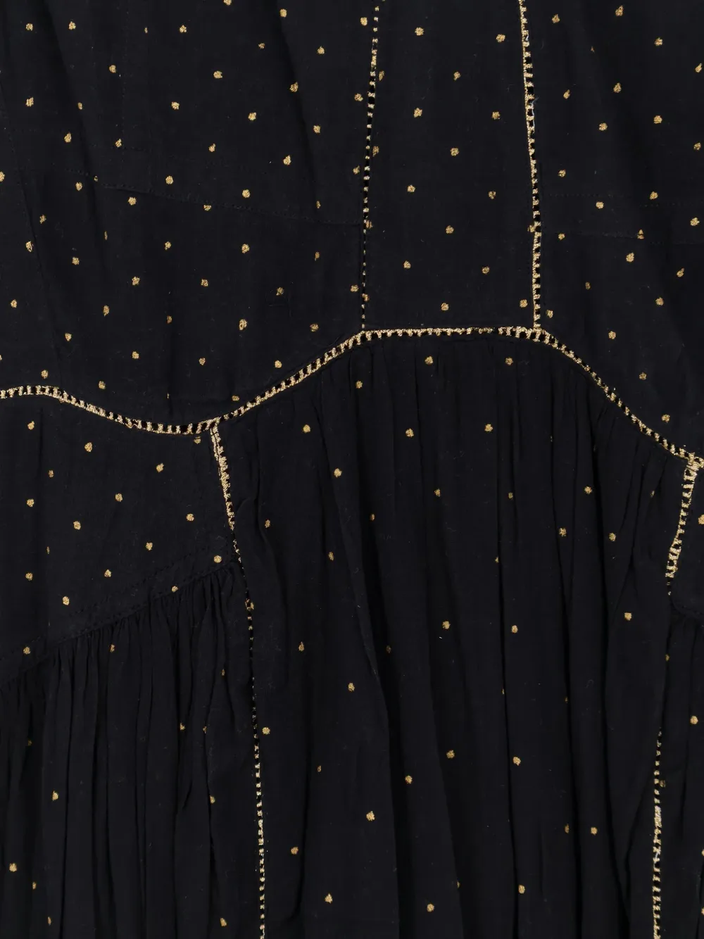  Marant étoile Robe Mi-longue à Volants Superposés - Noir 
